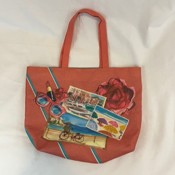 Lancome Paris Coral Travel Tote - Picture 1 of 4